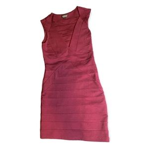 Burgundy fitted TopShop dress size 6